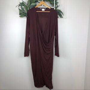 SALE **5 for $25** Junarose Purple Long Sleeve Midi Sheath Dress